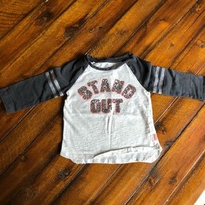 Oshkosh Girls Long Sleeve Graphic Ringer Tee 4